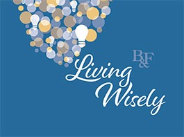 Living Wisely graphic with lightbulbs